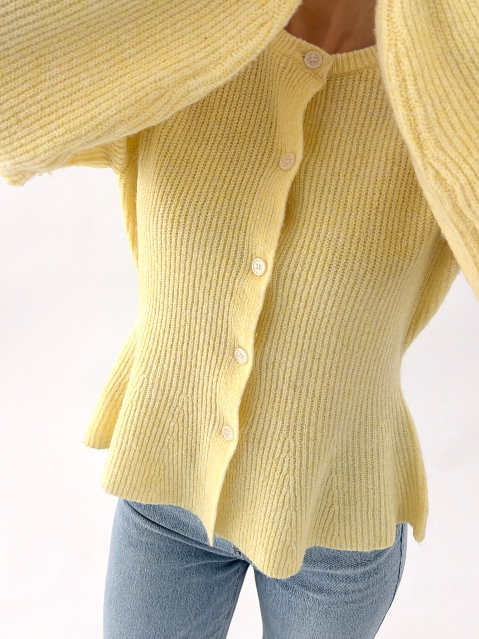 PCSILLY Knit Cardigan - Pale Banana